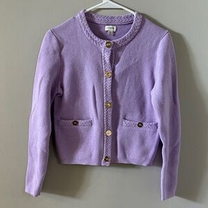 J. Crew Lavender Cardigan Sweater